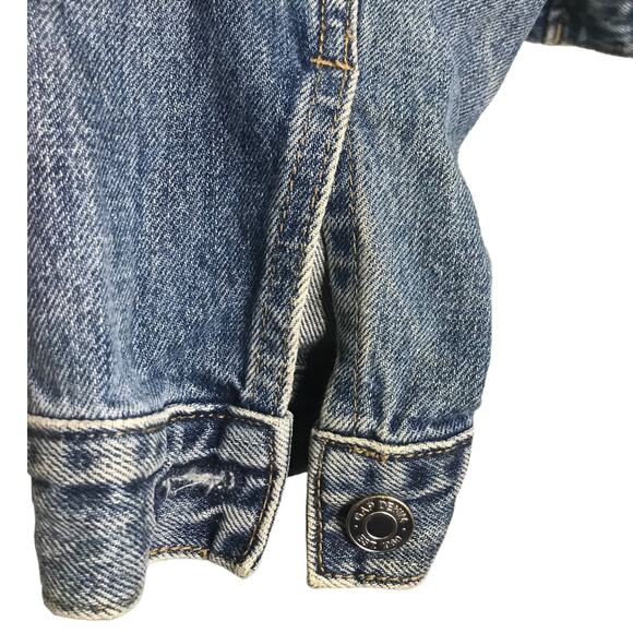 Gap 1969 Jeans Jacket Womens Size L Blue Denim Cotton Button Up Collar - Picture 6 of 13